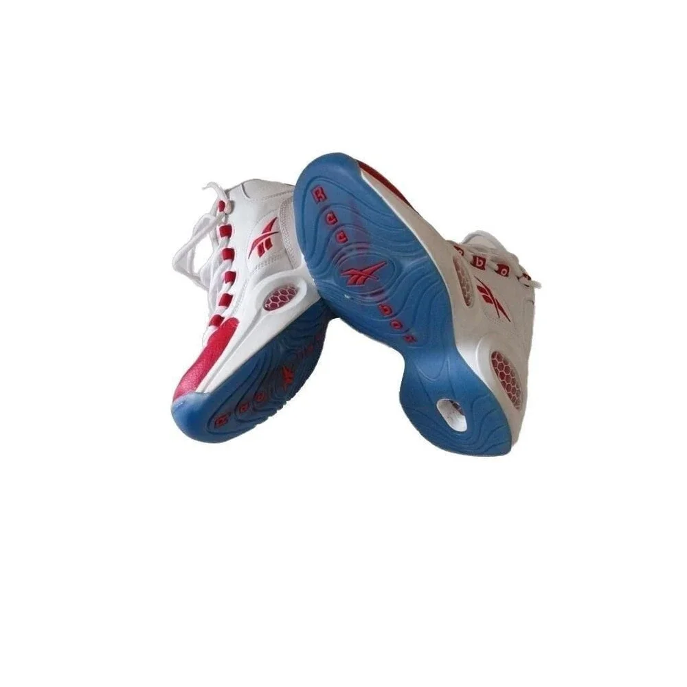 Reebok Question Mid 'White Pearlized Red' Allen Iverson Basketball Sneakers
